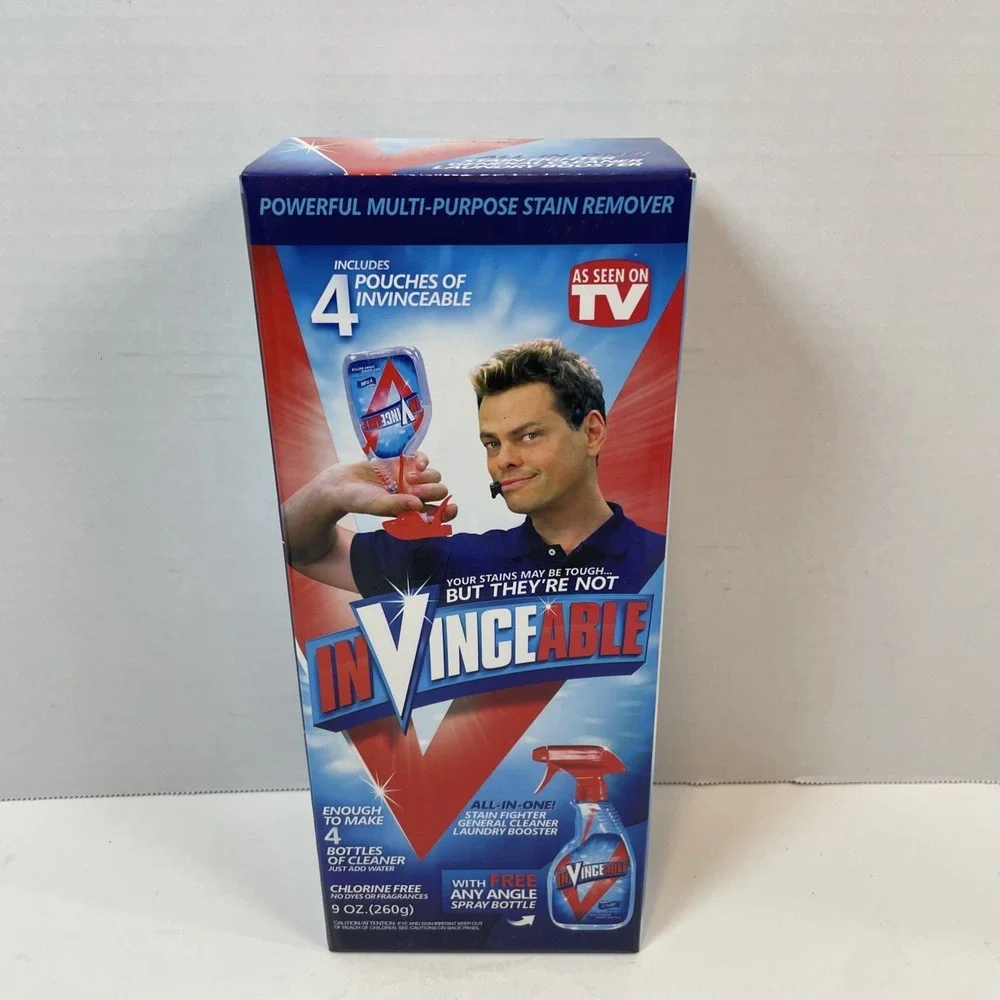 InVinceable Stain Remover 9oz Blue Multi-Purpose Cleaner Laundry‎ Booster